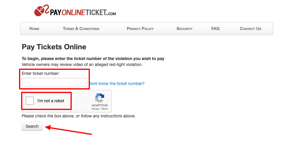 pay online ticket portal