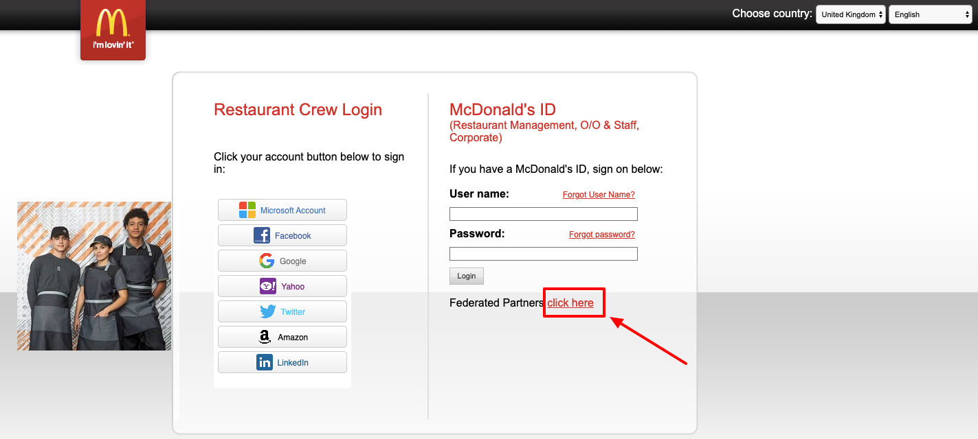 McDonald's ID Login