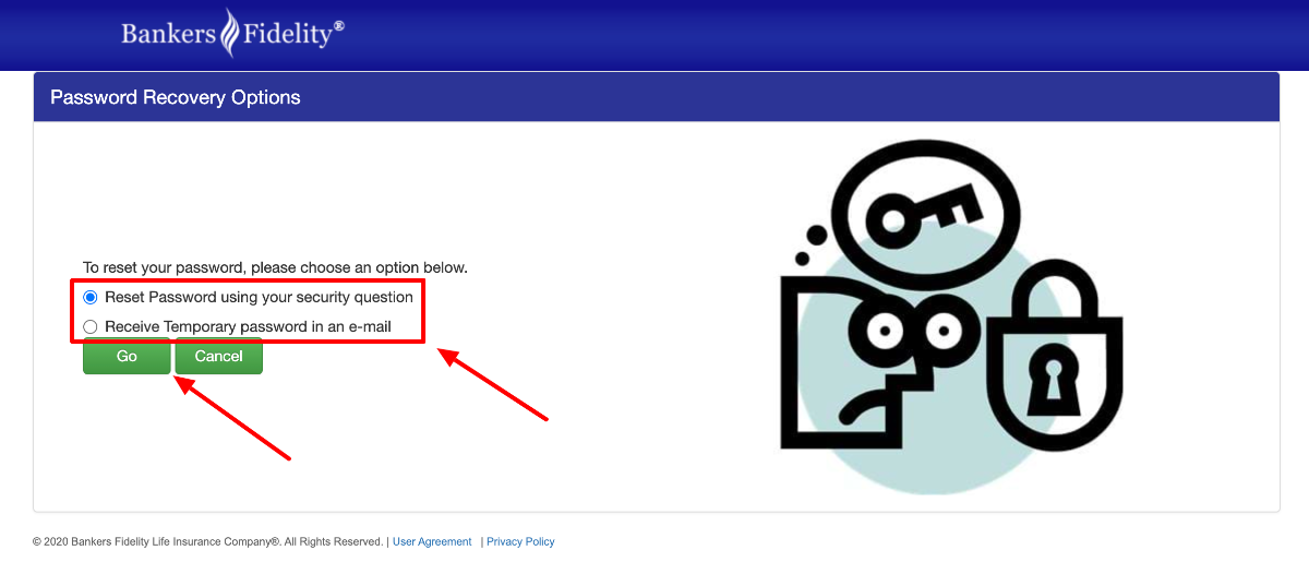 Bankers Fidelity Employers reset password